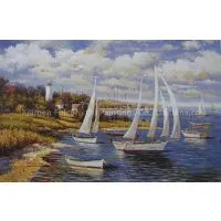 Seaview/Boat Impression Oil Paintings photo-2