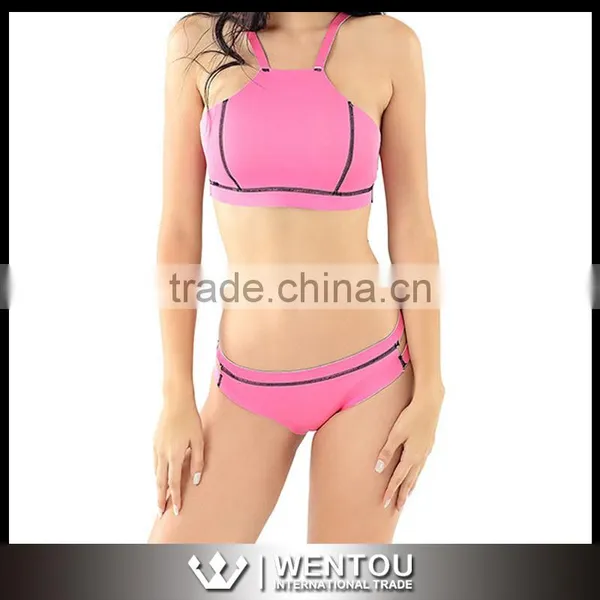 Wholesale Fashion Pink Neoprene Bikini photo-2