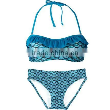 Sublimation Printing Mermaid Pattern Design Swimsuit for Little Girls photo-2