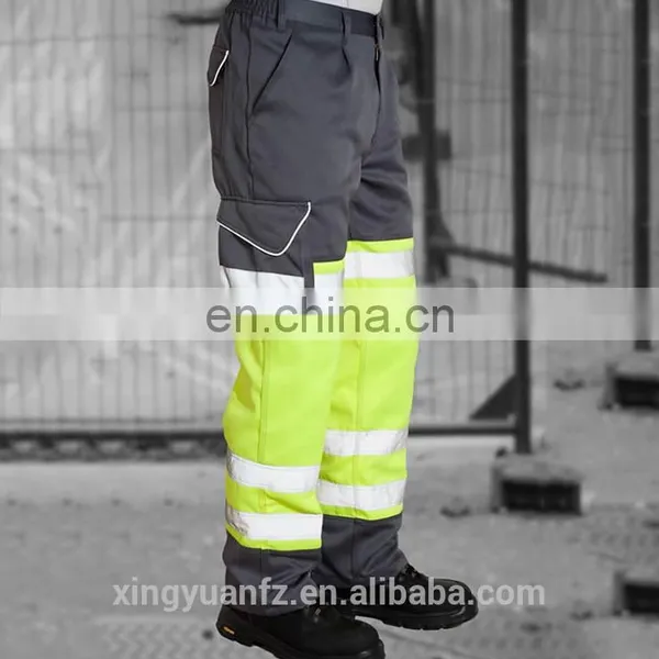 Mens Polyester/Cotton Oil Resistant Reflective Tape Used Workwear Work Pants photo-6