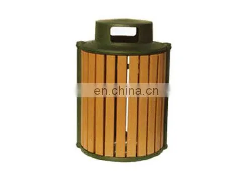 2016 New Recycle Wood Composite WPC Trash Can Water-proof Sun Block Convinence Outdoor photo-3