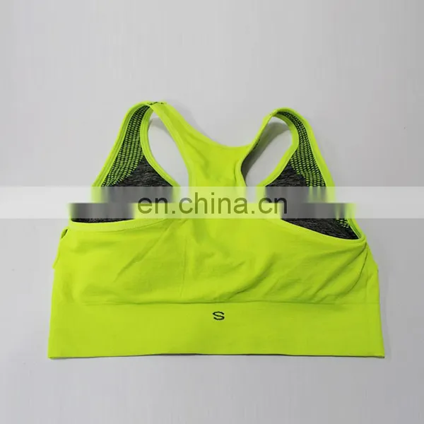 2017 China Wholesale Women Sexy Fashion Seamless Marled Racerback Custom Sports Bra photo-4