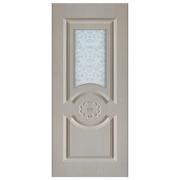 Hot Sales Pvc Waterproof Wpc Door Skin With Glass Design photo-2