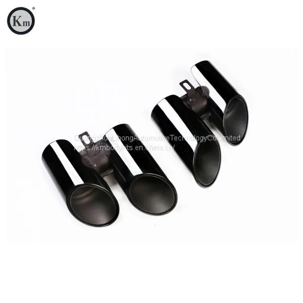 Km for Panamera GTS Style 971 2017-up Exhaust Tip Exhaust Pipes Muffler Tips Tail Pipe Black Titanium photo-4