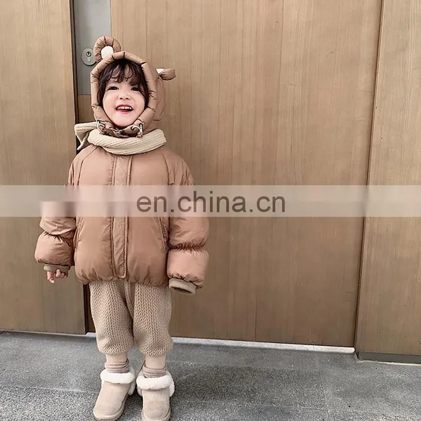 6360 Baby Clothes Cute Baby Girl Cartoon Warm Down Coat With Hood photo-4