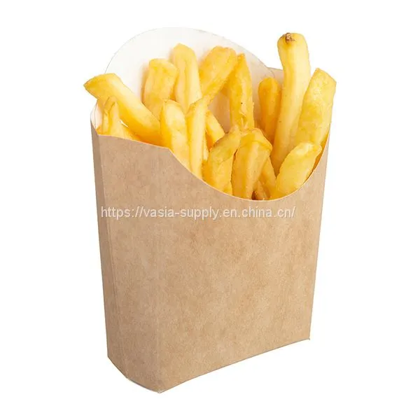 Food Grade Potato Chips Food Packaging Boxes Kraft Cardboard Take Away-to go Boxes French Fry Box for Restaurant photo-4