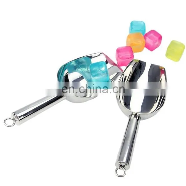 Bar Serving Ice Bucket Scoop, Coffee Bean Shovel Stainless Steel Ice Scoop photo-4