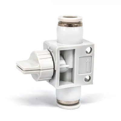 HVFF Series Plastic 2 Way Union Straight Air Hand Valve Quick Connector Pneumatic Fitting photo-4