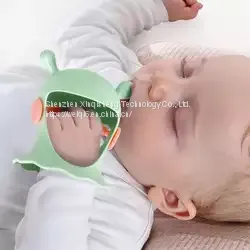 Baby Teether Silicone Soft Teethers For Babies Wear on Hand Mushroom Soothing Teether Mitten Hand photo-4