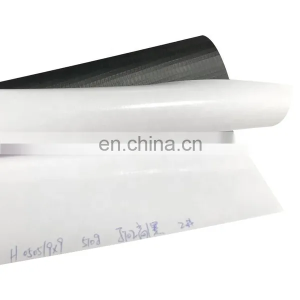 Printable 510g Flex Banner Frontlit Glossy Flex Black Back Banner(hot Lamination,glossy,500*500 9*9 ) photo-2