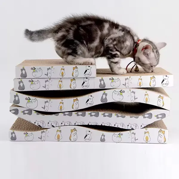 2024 New Arrivals Cat Scratcher Laptop With Fluffy 'Mouse' Interactive Toys Pet Scratching Board photo-2