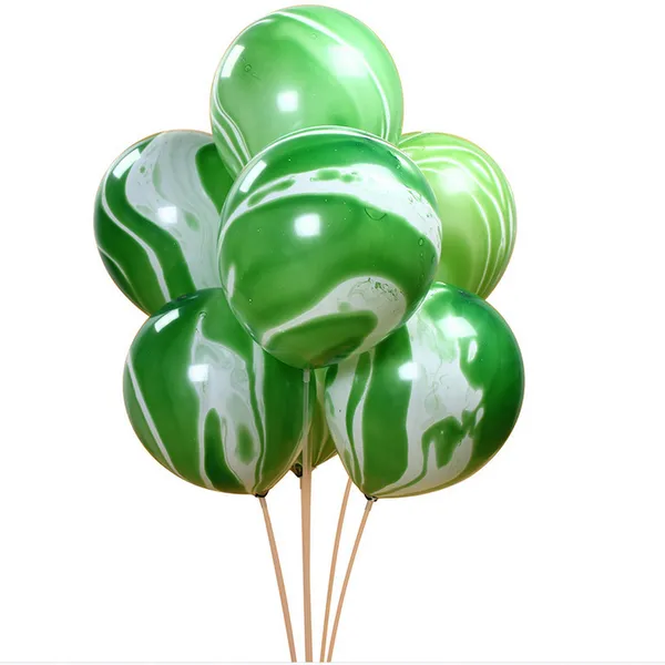 China Factory Happy Birthday Party Round 12 Inch Latex Rubber Helium Ballon Set Rainbow Color Marble Agate Balloon photo-5