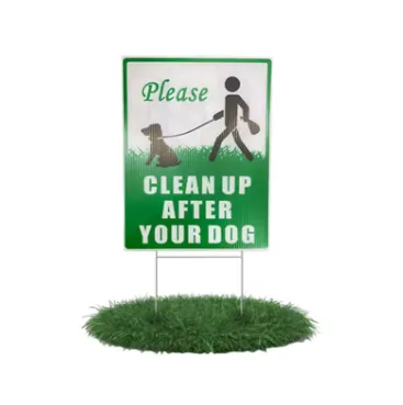 PP Corrugated Dog Waste Sign – Please Clean Up After Your Dog photo-3