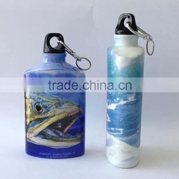 Flat Aluminium Bottle With Carabiner Hook photo-3