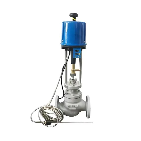 Manufacturer direct sales electric control valve, stainless steel flange electric temperature regulating valve