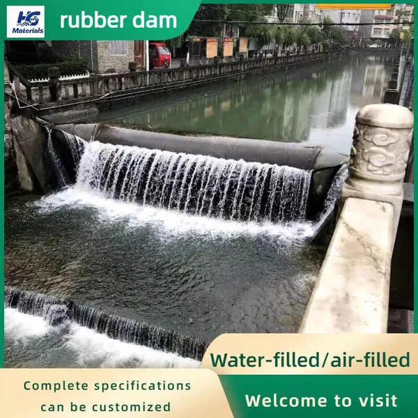 Small River Channel Water Retaining Dam, Ecological Weir Dam, Landscape Water Filling Steel Wire Frameless Integrated Slope Rubber Dam photo-3
