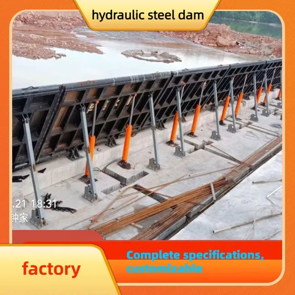 Hydraulischer Stahlstauwehr für städtische Hochwasserschutz und Entwässerung photo-2