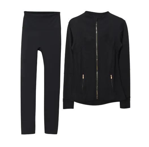 Women's Hooded Zipper Yoga Tracksuit