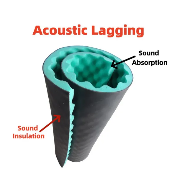 Acoustic Lagging MLV Mass Loaded Vinyl Pipe Duct Lagging HVAC Duct Wrap for Pipe Breakout Noise Reduction