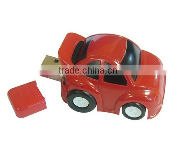 Plastic Micro Car Shaped Drive Usb 2.0 Red Yellow Blue Color photo-2