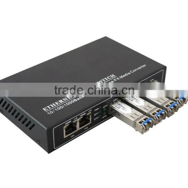 4 Optical 2 Utp Ethernet Media Converter Fiber Switch photo-5