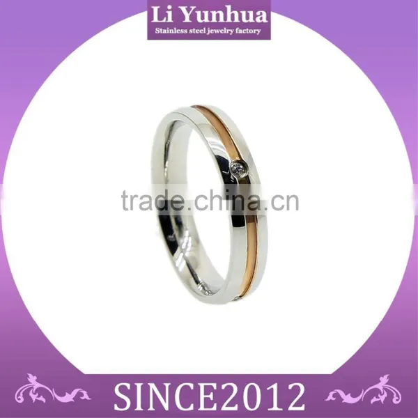 Stainless Steel Jewellery Diamond Ring With CZ Stone & PVD Plating photo-3
