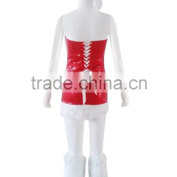 2014 Women Adult Snow Queen Costume Santa Claus Dresses for Women photo-2