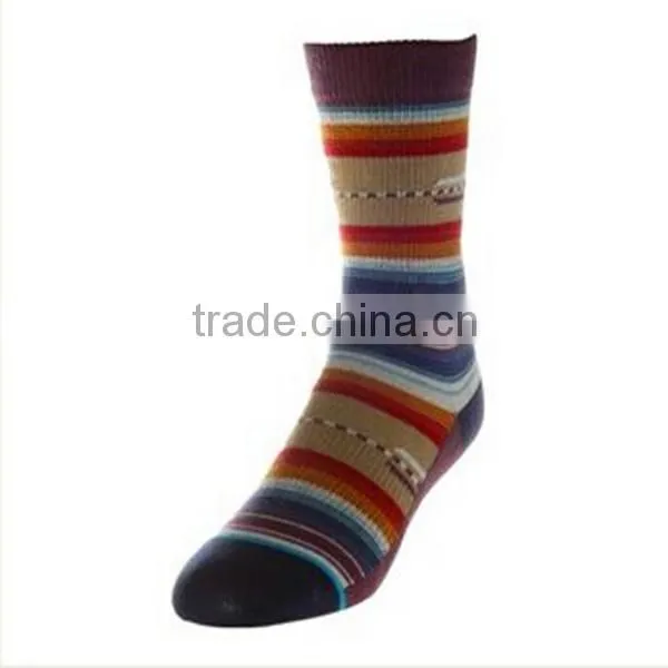 2014 New Trendy Custom Design Striped Men Fleece Socks