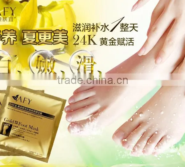 Remove Dead Foot Peeling Mask AFY 24K Gold Revitalizing Exfoliazting Softening Foot Mask photo-3