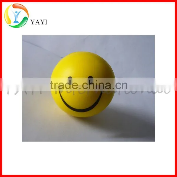 Hand Wrist Finger Exercise Stress Relief Happy Face PU Squeeze Ball photo-2