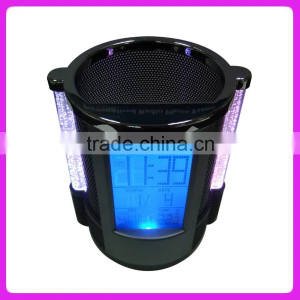 LED Calendar Clock Penholder