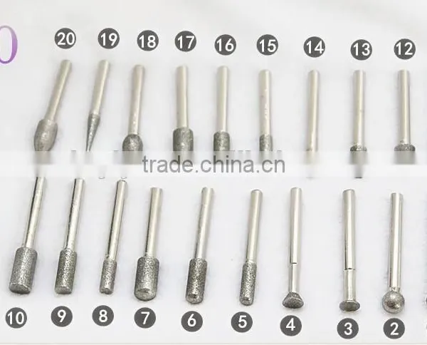 50pcs Diamond Diamond Burr Bit Set Abrasive Mounted Points Kit For Rotary Tool photo-4