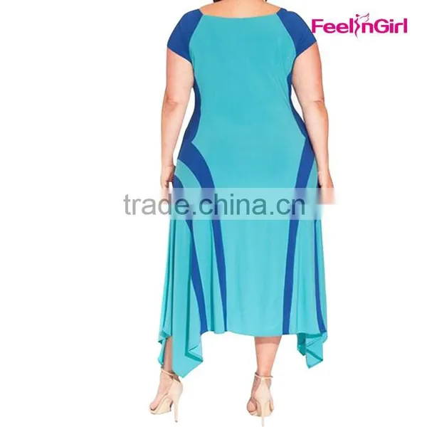 2016 Plus Size Summer Casual One-piece Dress photo-3