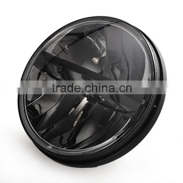 Hot Sale!!! 7" Round 80W Total Cre-e LED Headlight h4 Led High Low Beam for Jee-p Wrangler JK TJ LJ photo-4