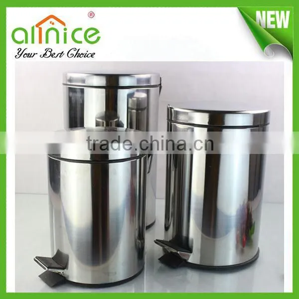 Good Quality Stainless Steel Pedal Bin/foot Pedal Garbage Bin/foot Operated Waste Bins
