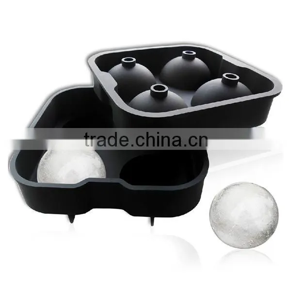 Arrival Silicone Spherical Round Ball DIY Ice Cube Tray Maker Mold Bar Kitchen photo-3