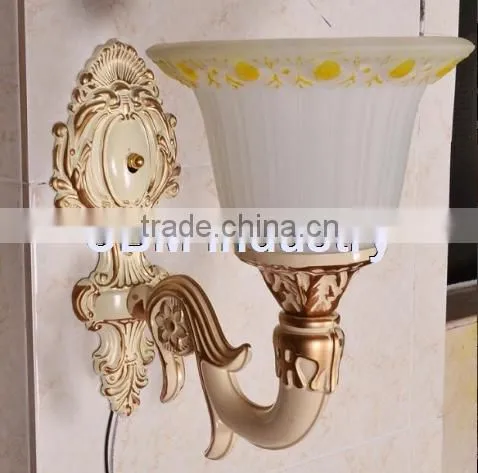 Professional Crystal no Wiring Power Outlet Hotel Wall Lamp