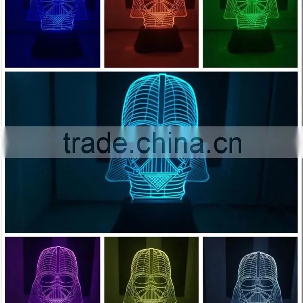 Custom New Style 8 Function Christmas Acrylic 3d Optical Illusions Led Night Lights Controller Christmas Decorations photo-3