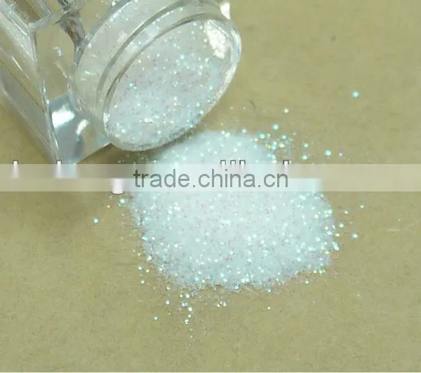 PET .008" Rainbow White Solvent Resistance UV Resistance Glitter Powder photo-3