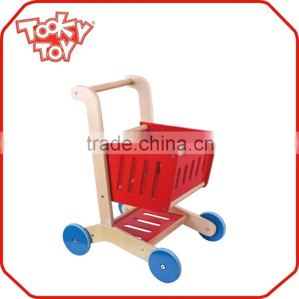 Wooden Art Shopping Cart German Wooden Toys For Kids