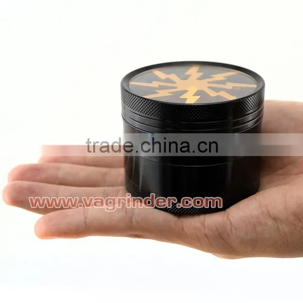 Thorinder GRINDER Lightning Herb Grinder 4 Part Golden Grinders Zip Grinder photo-5