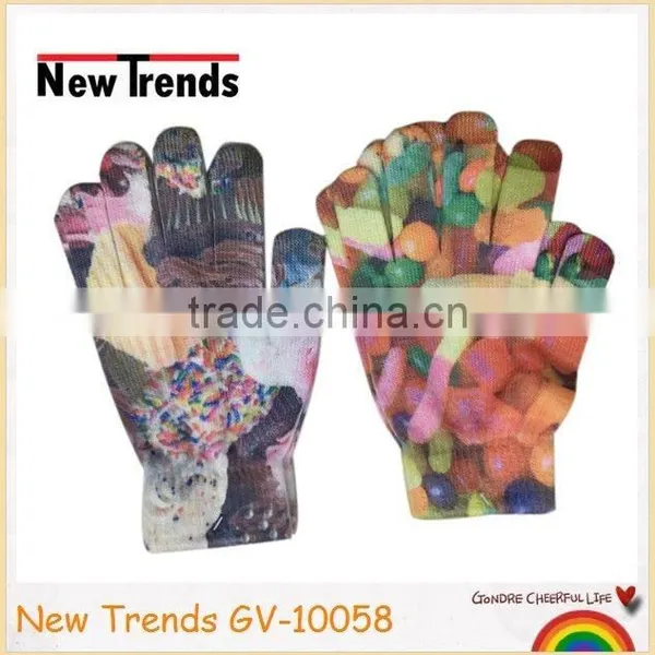 3D Cup Cake and Candys Printing Magic Gloves Telefingers Gloves