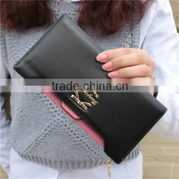 Bowknot Ladies Clutch Purse Beautiful Cash and Coin Wallet for Women