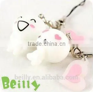 Lovely 3D Carton Embossed Logo Design Plastic Silicone Keychain photo-2