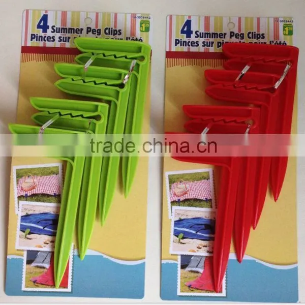 High Quality and Lightweight Plastic Pegs Stakes for Beach Towel and Blanket photo-3
