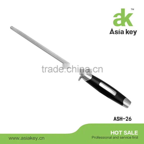 Hanging Storage 9 Inches PP Material Handle Black Color Sharpening Steel For Kitchen Knife photo-5
