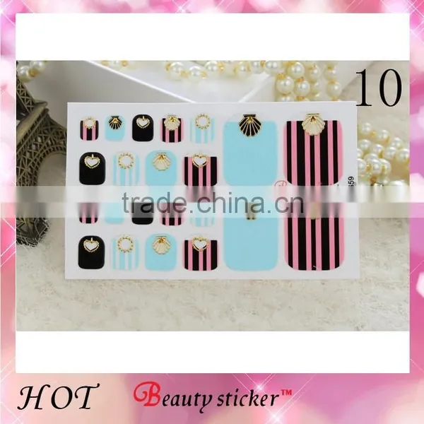 2016 Newest Colorful Nail Wraps Nail Art Sticker Toe Nail Sticker photo-3