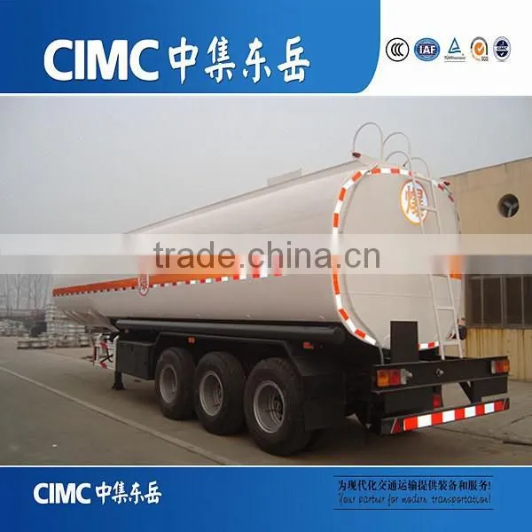 CIMC 3 Axle 40m3 Fuel Trailer Fuel Tanker Trailer Carbon Steel Tank Semi Trailer for Philippines photo-3