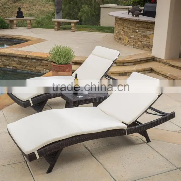Synthetic Rattan Sunbed - Poly Rattan Outdoor Sun Lounger - Wicker Rattan Sun Lounger Furniture photo-2