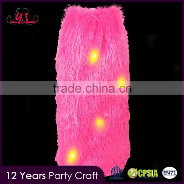 2016 Plush Fabric Sex Faux Fur Leg Warmer With Led Light